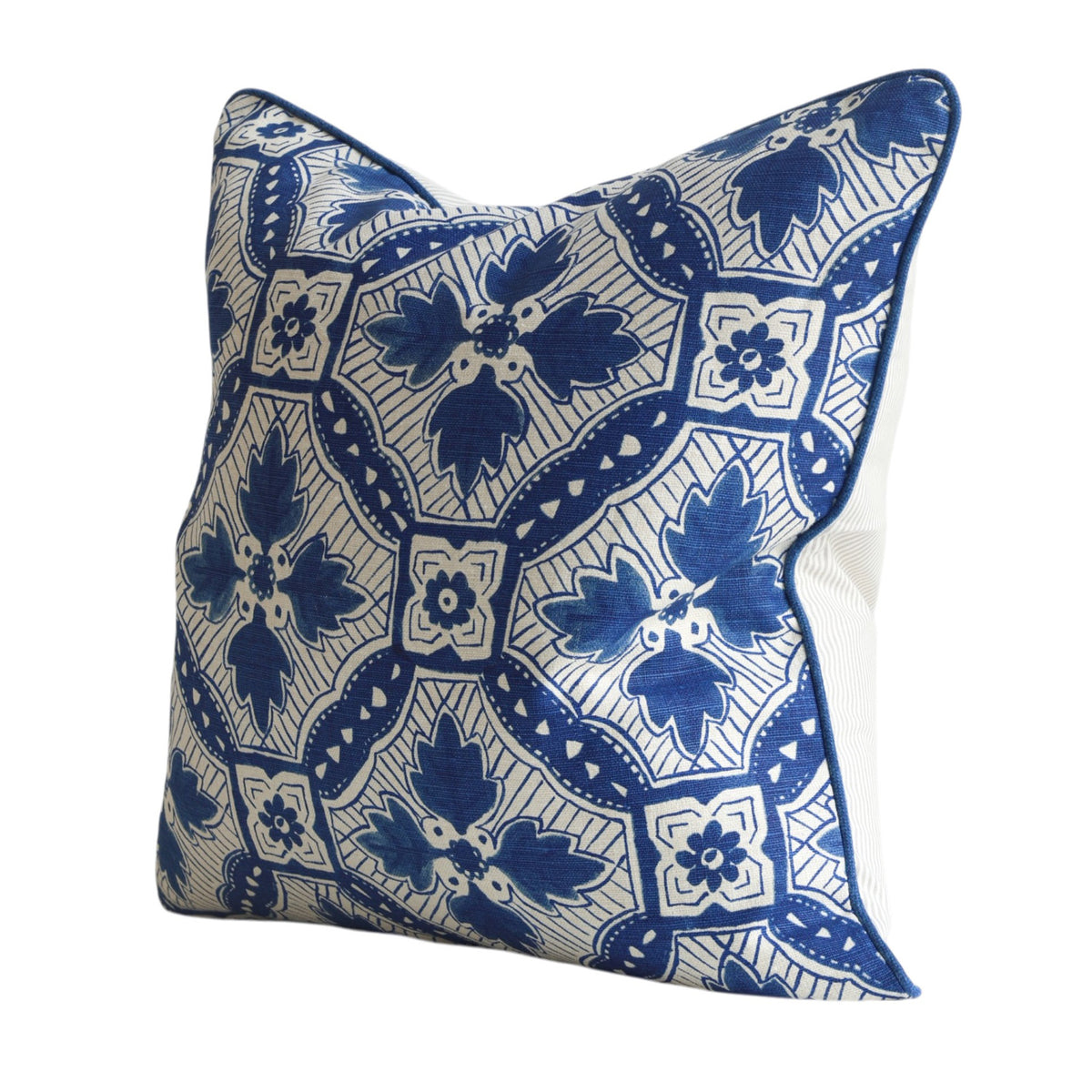 Bright Blue Medallion Cushion
