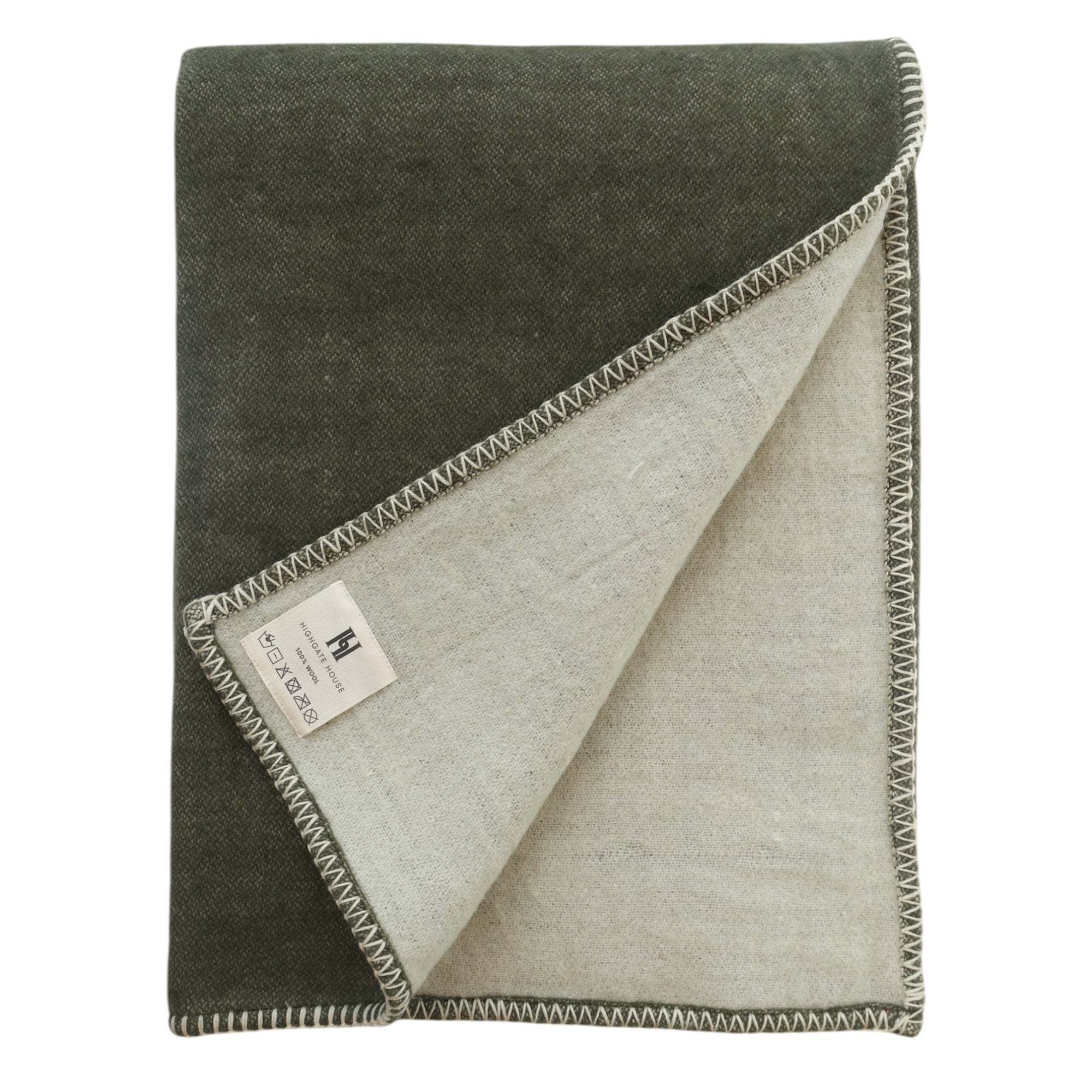 Brushed Throw Olive Green