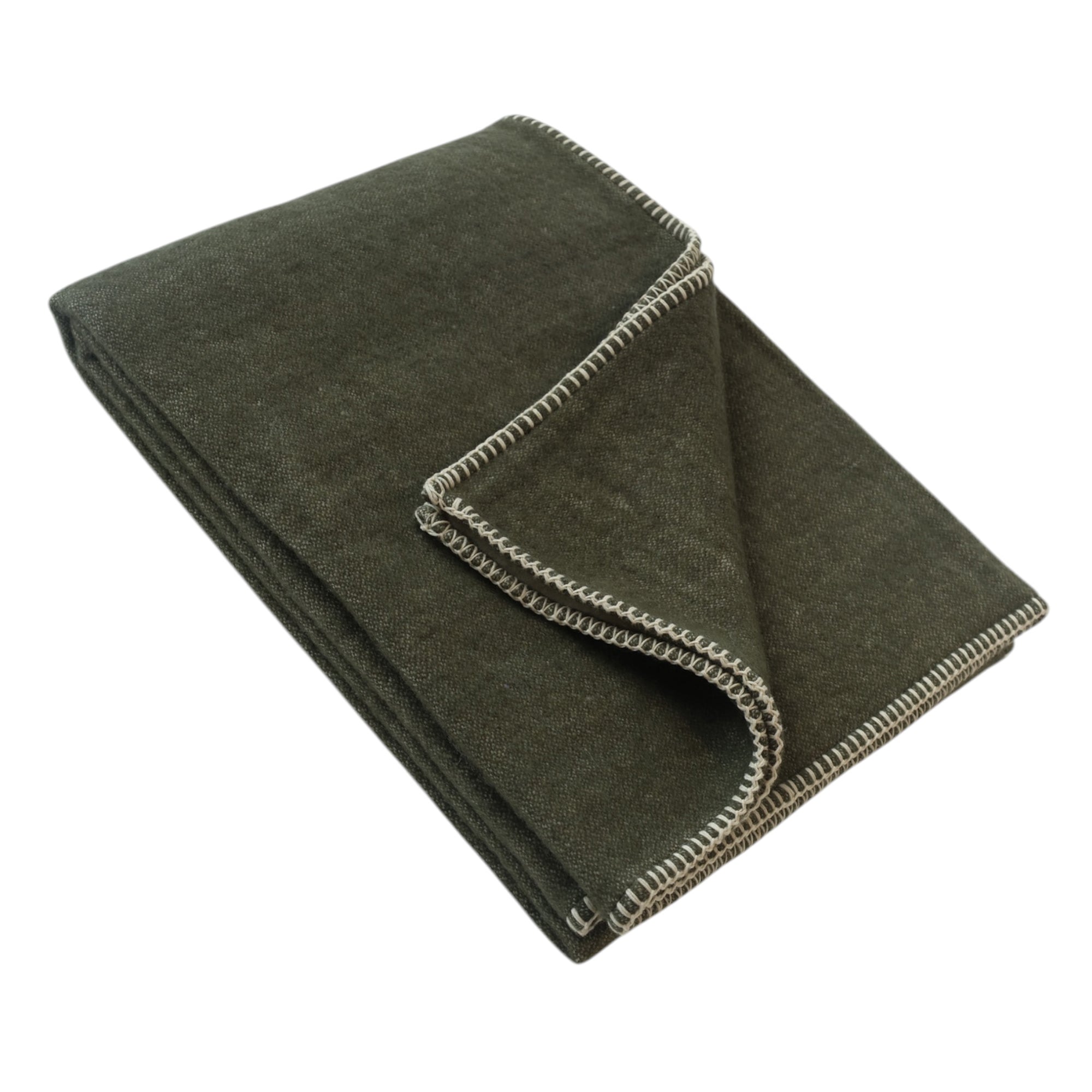 Brushed Throw Olive Green