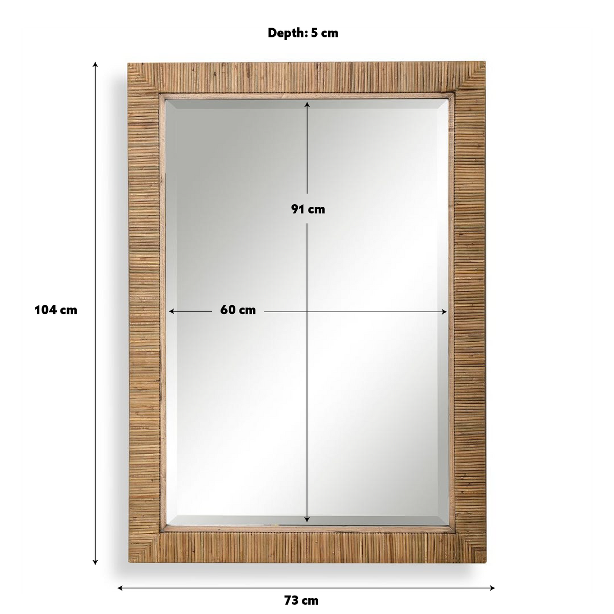 Cape Rattan Mirror