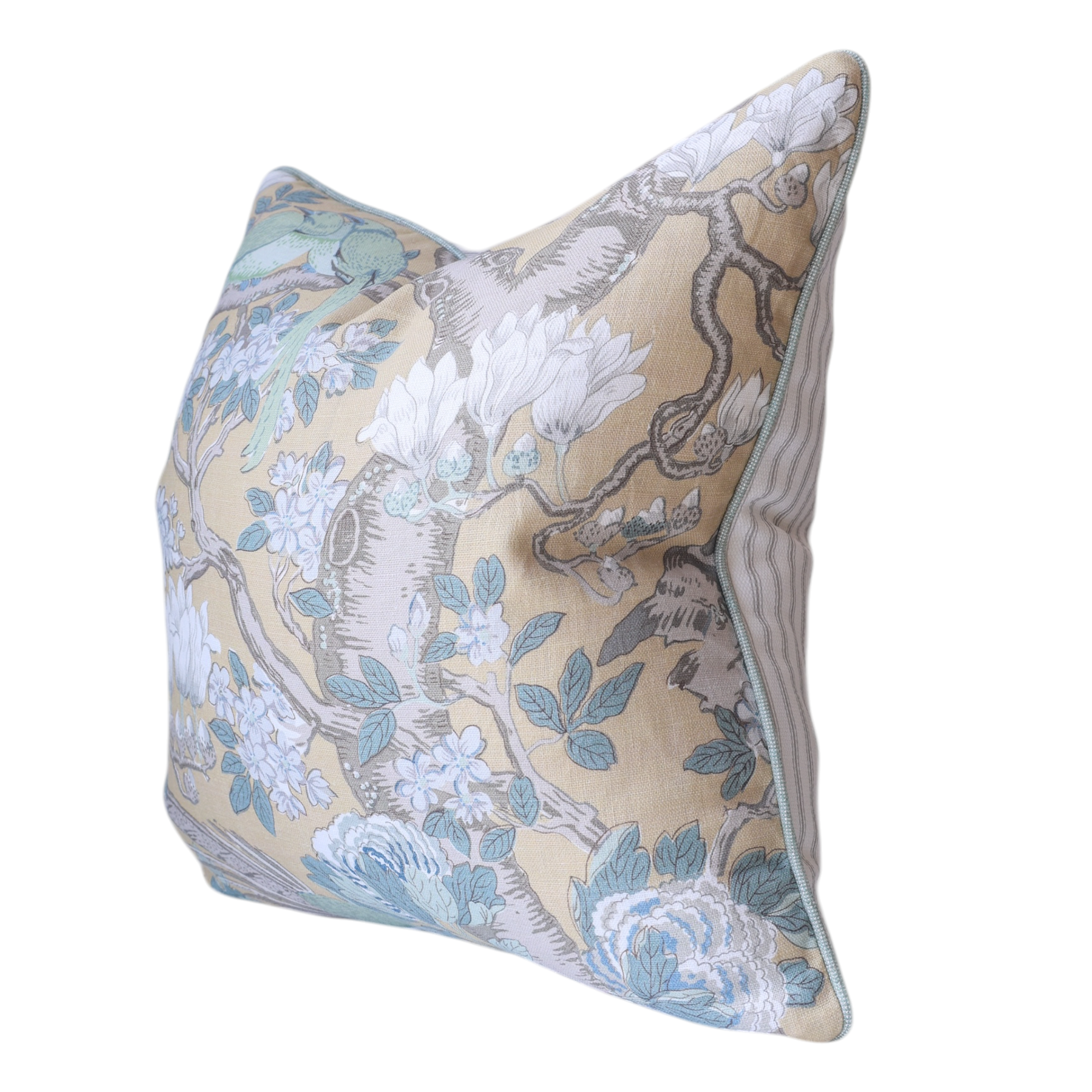 Caramel Bird & Branch Cushion