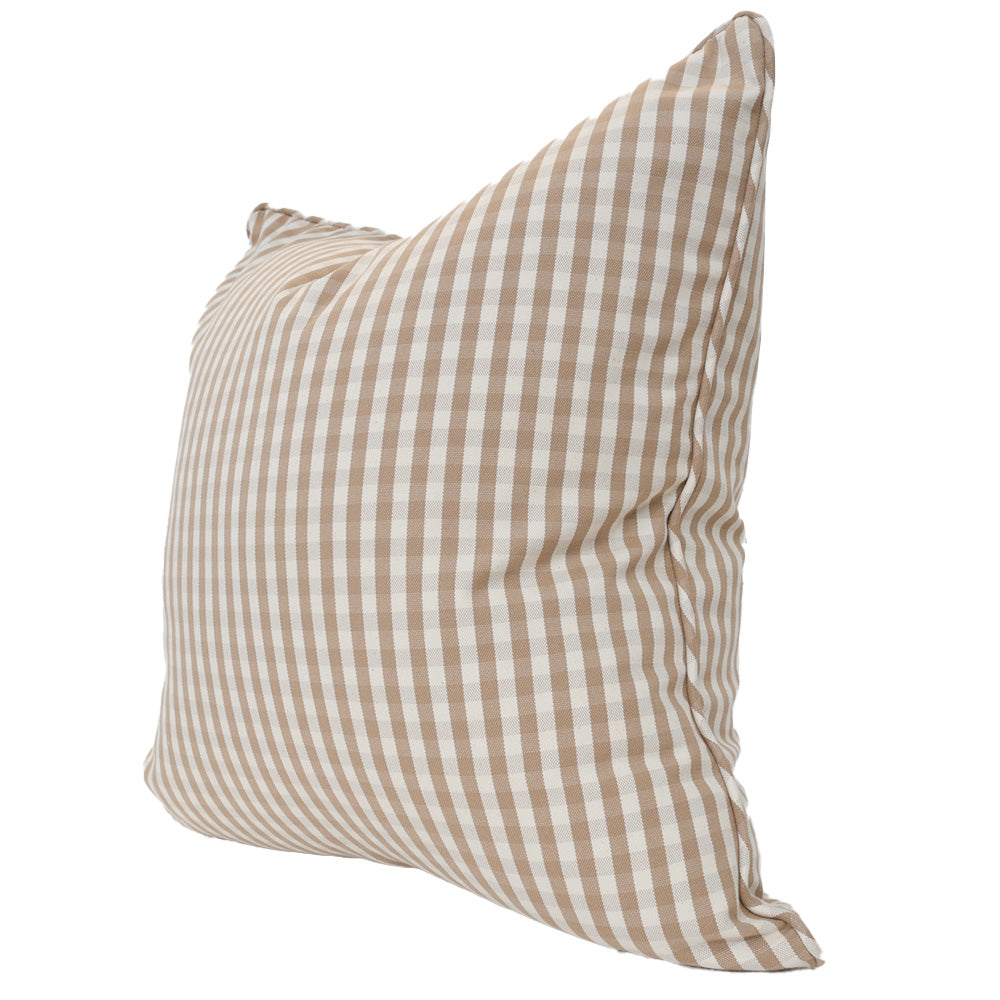 Coffee Boulevard Check Cushion
