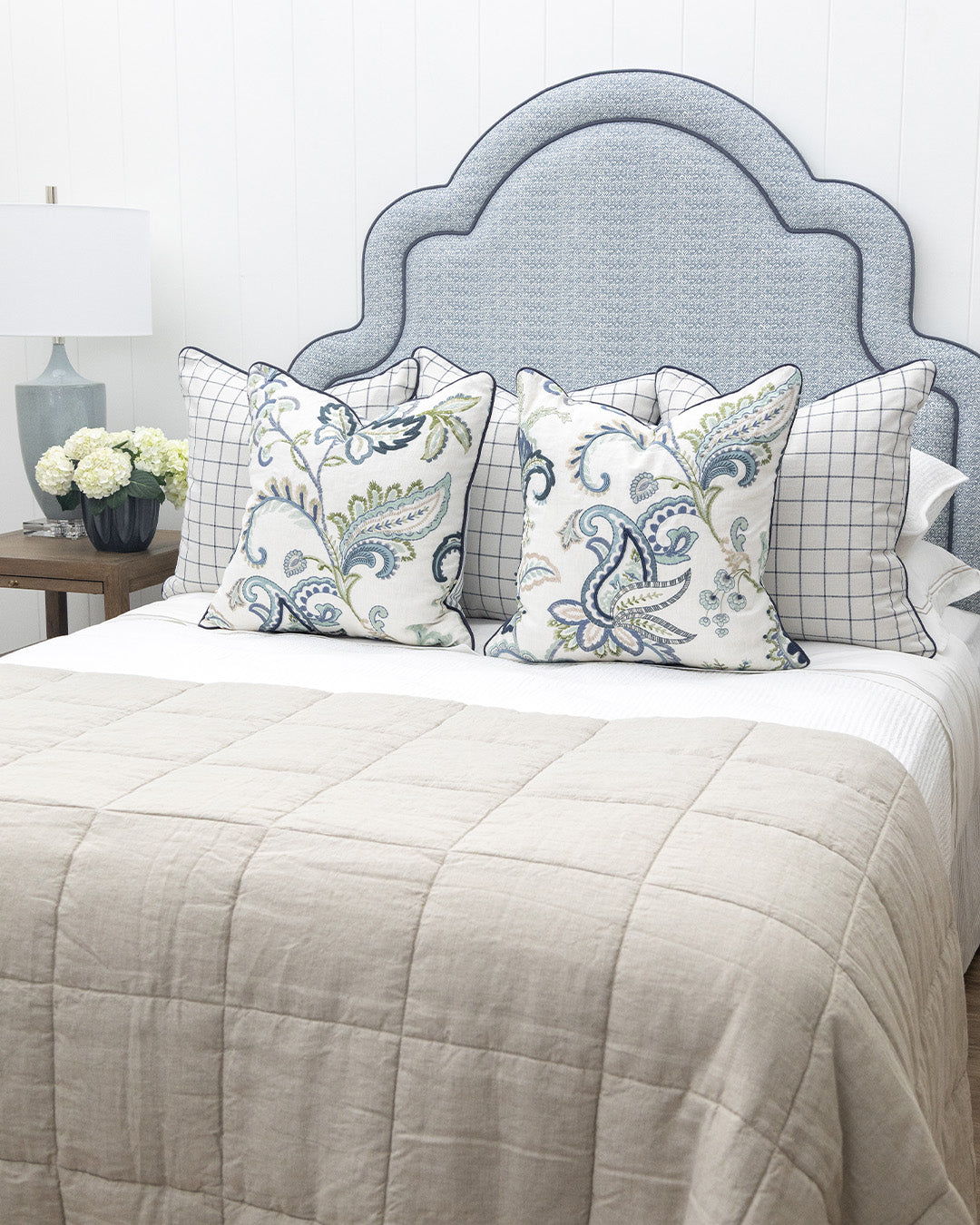 Martin Blue Check Cushion