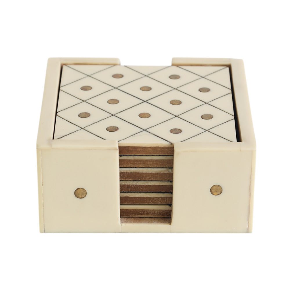 Cream & Brass Coasters