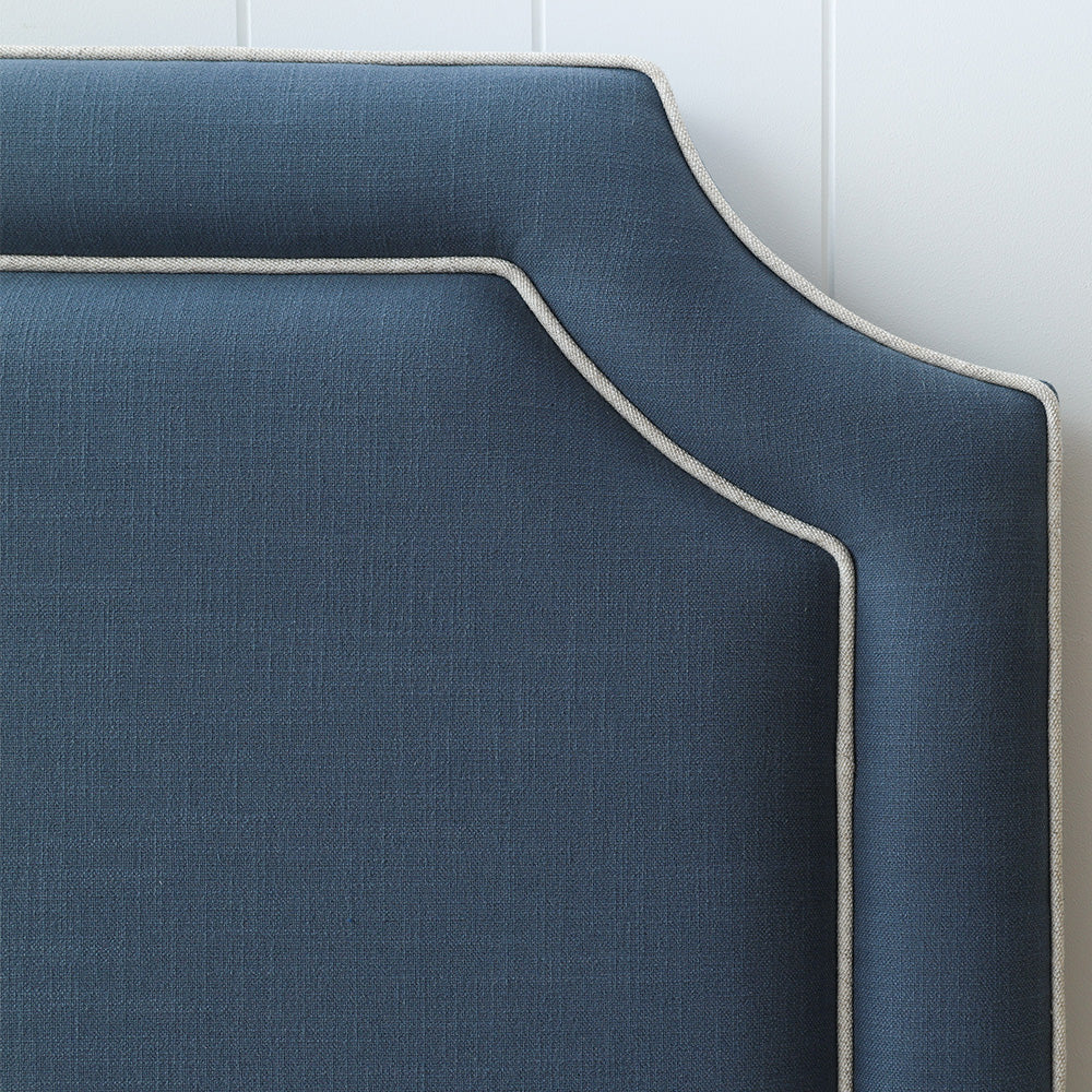Darcy Bedhead - Coastal Blue With Piping Detail