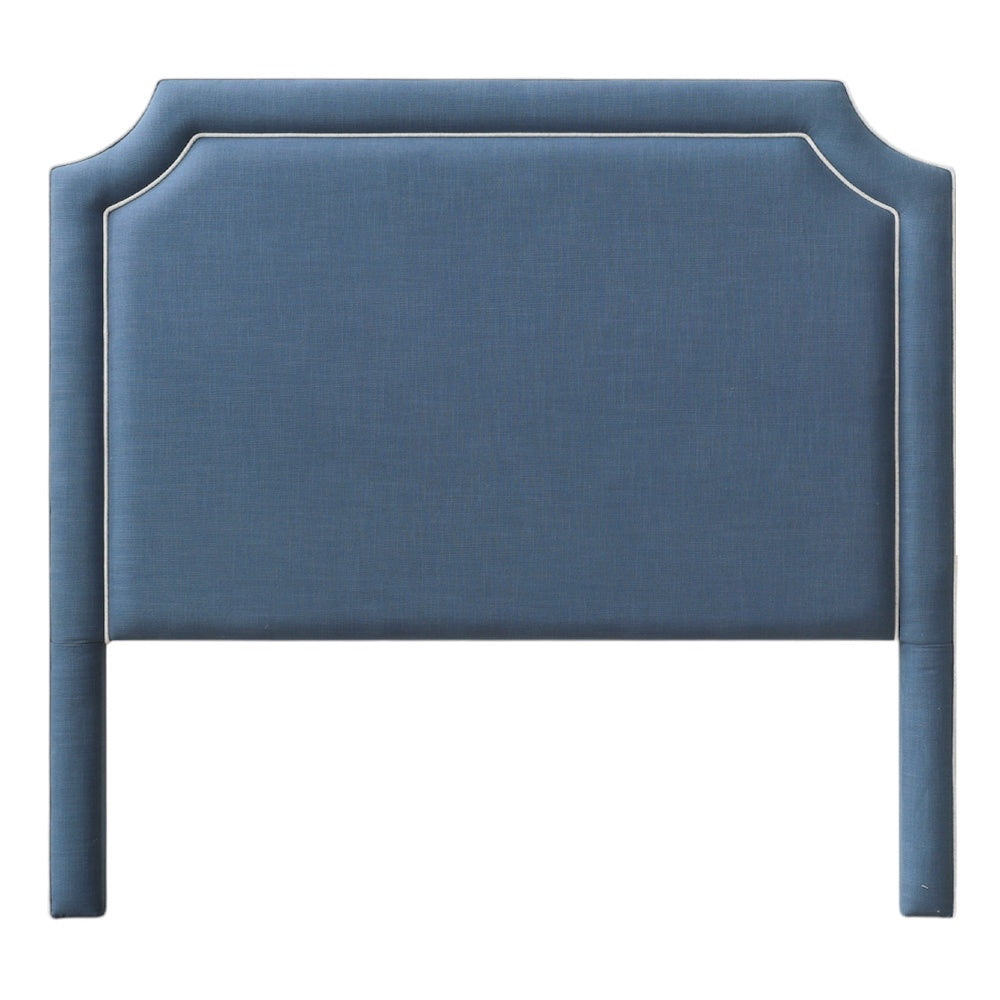 Darcy Bedhead - Coastal Blue With Piping Detail