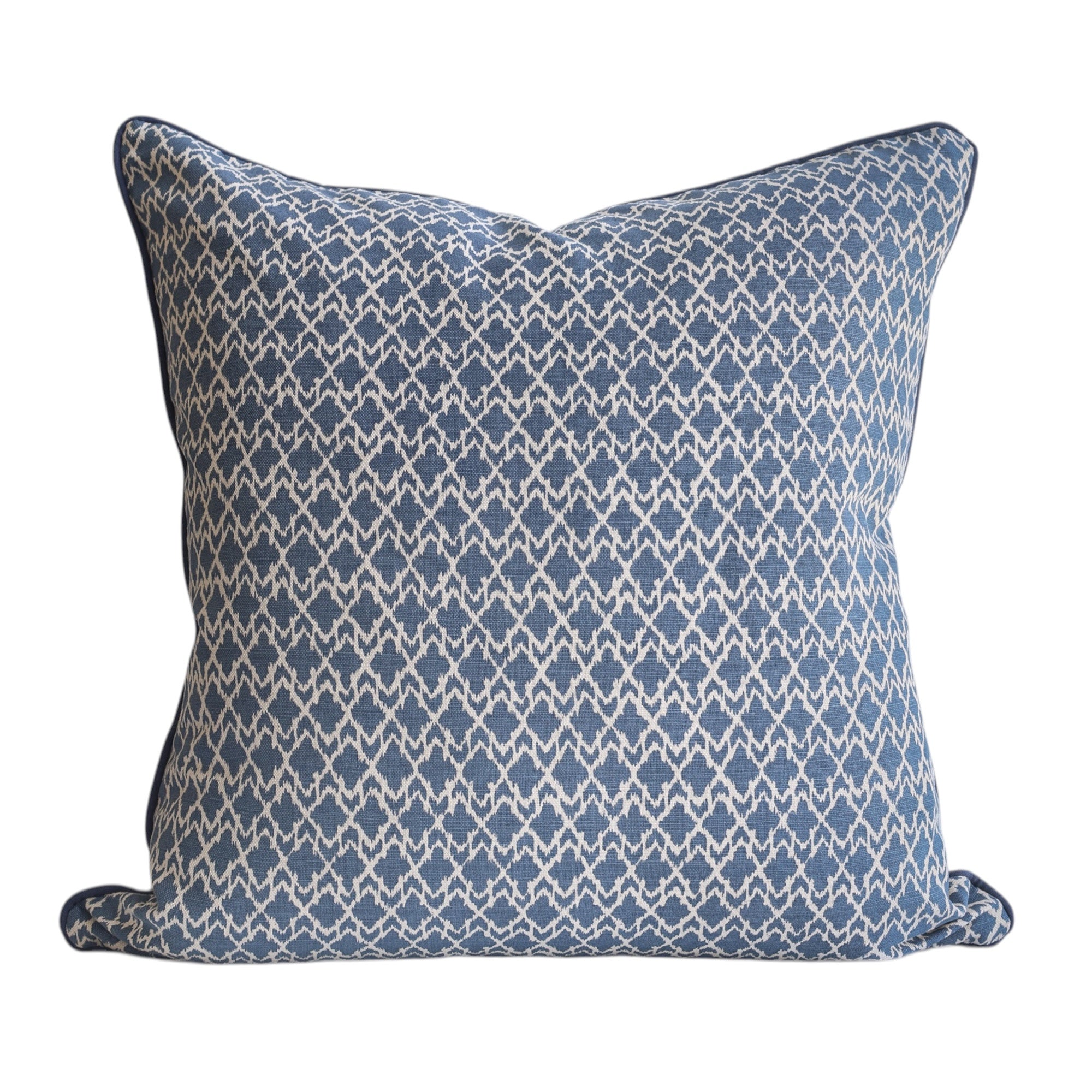 Denim Blue Sketch Print Cushion
