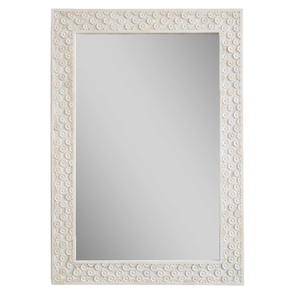 Flower Button Bone Mirror