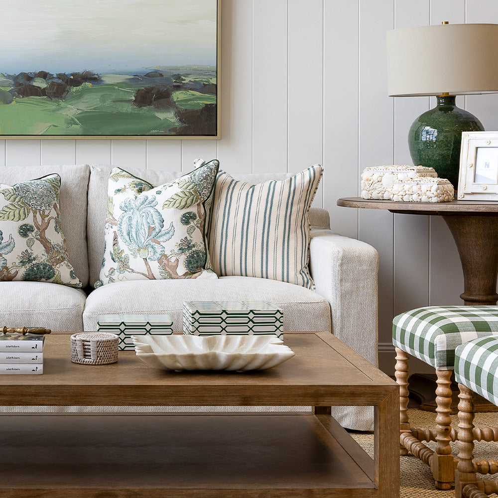 Green Manor Floral Cushion