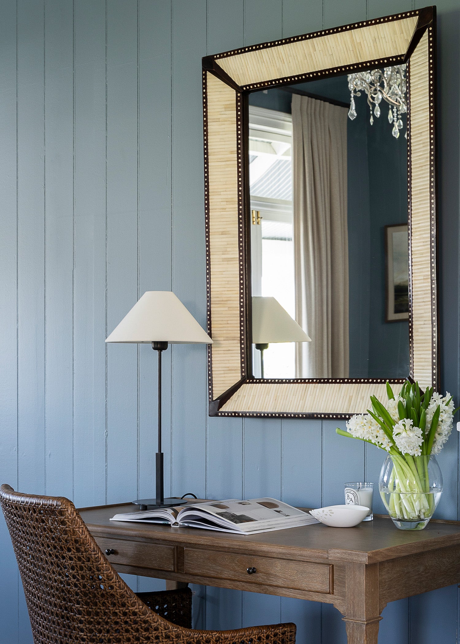 Henley Rectangular Bone Mirror