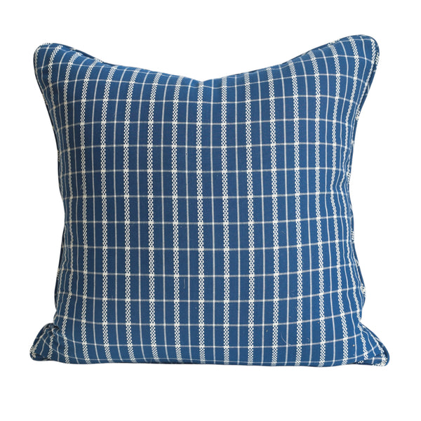Indigo Check Cushion
