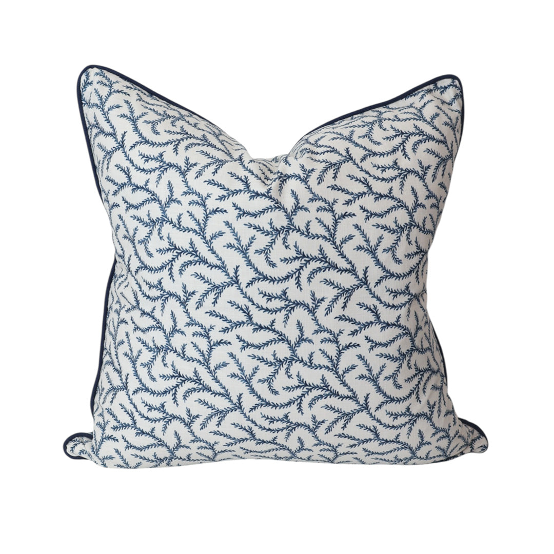 Indigo Coral Cushion
