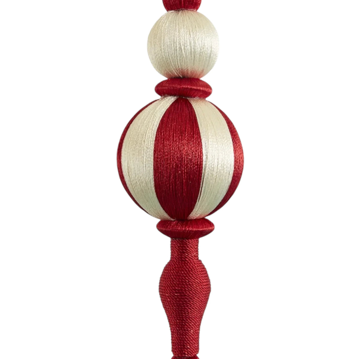 Ivory & Red Finial Ornament