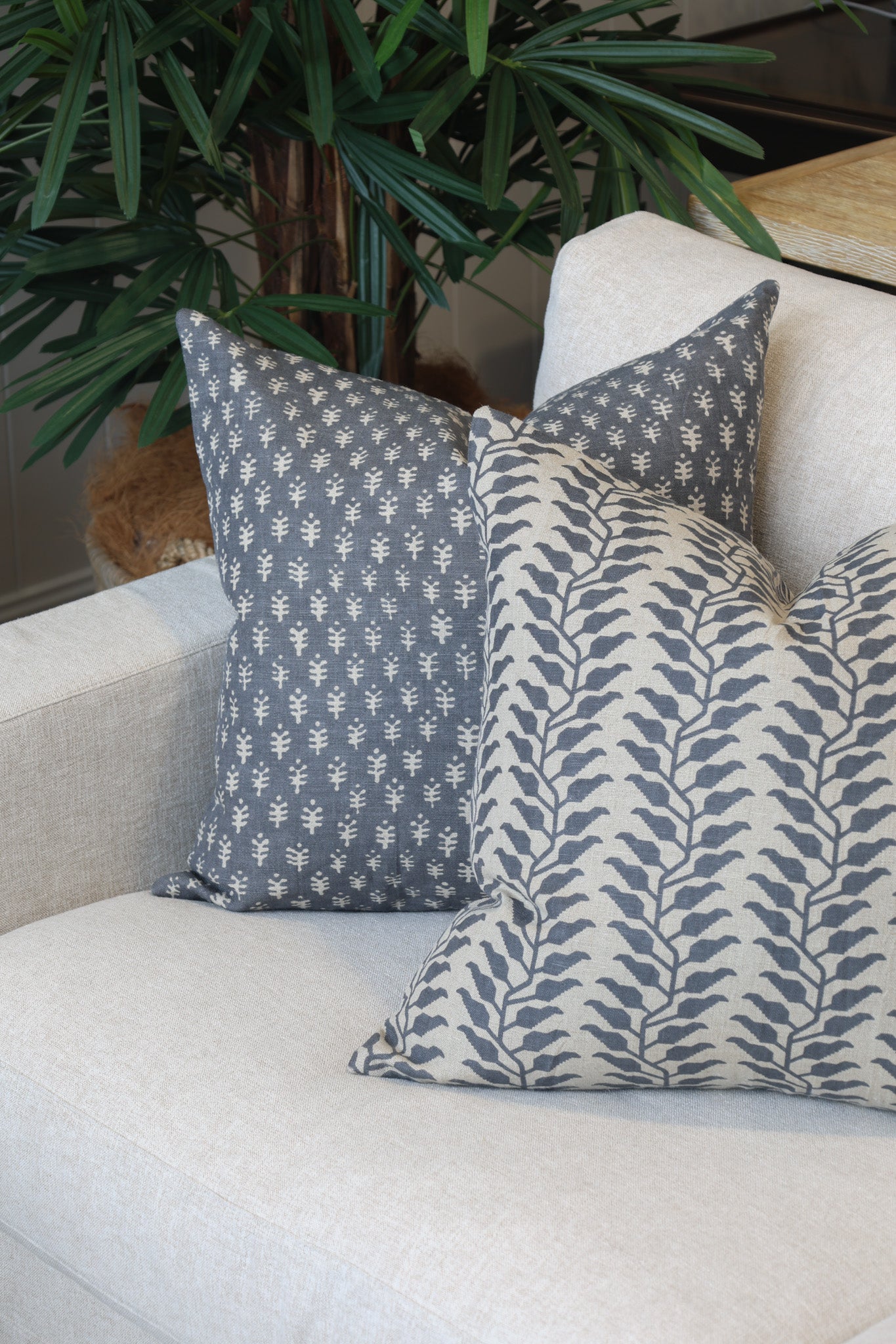 Ava Patterned Blue Cushion