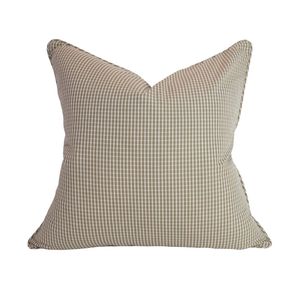 Khaki Check Cushion