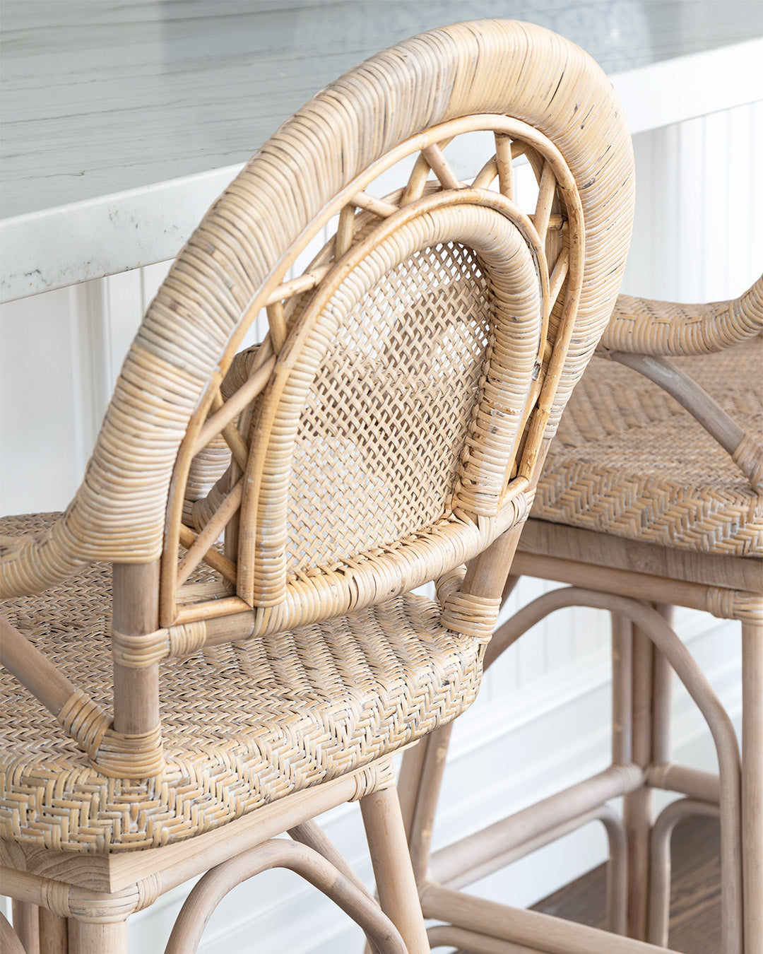 Lola Light Rattan Swivel Bar Stool