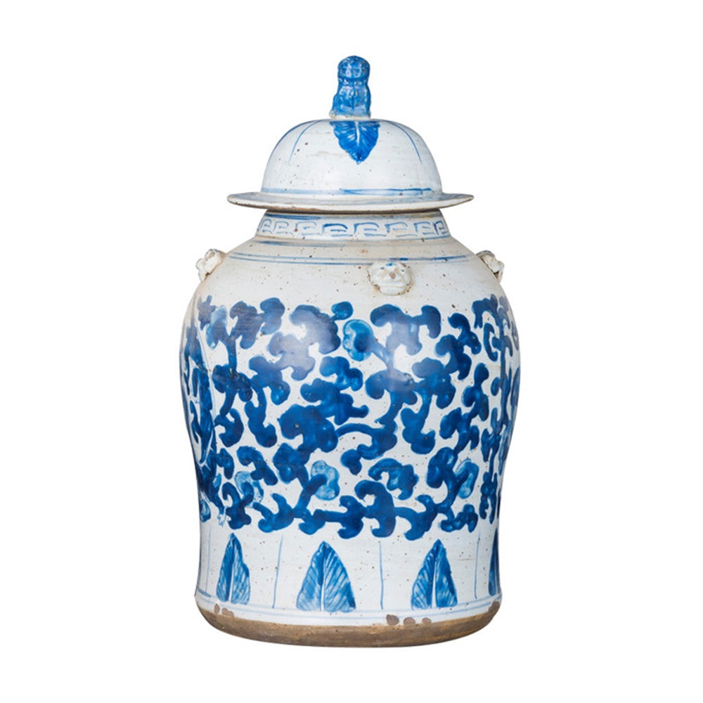 Lotus Dragon Temple Jar