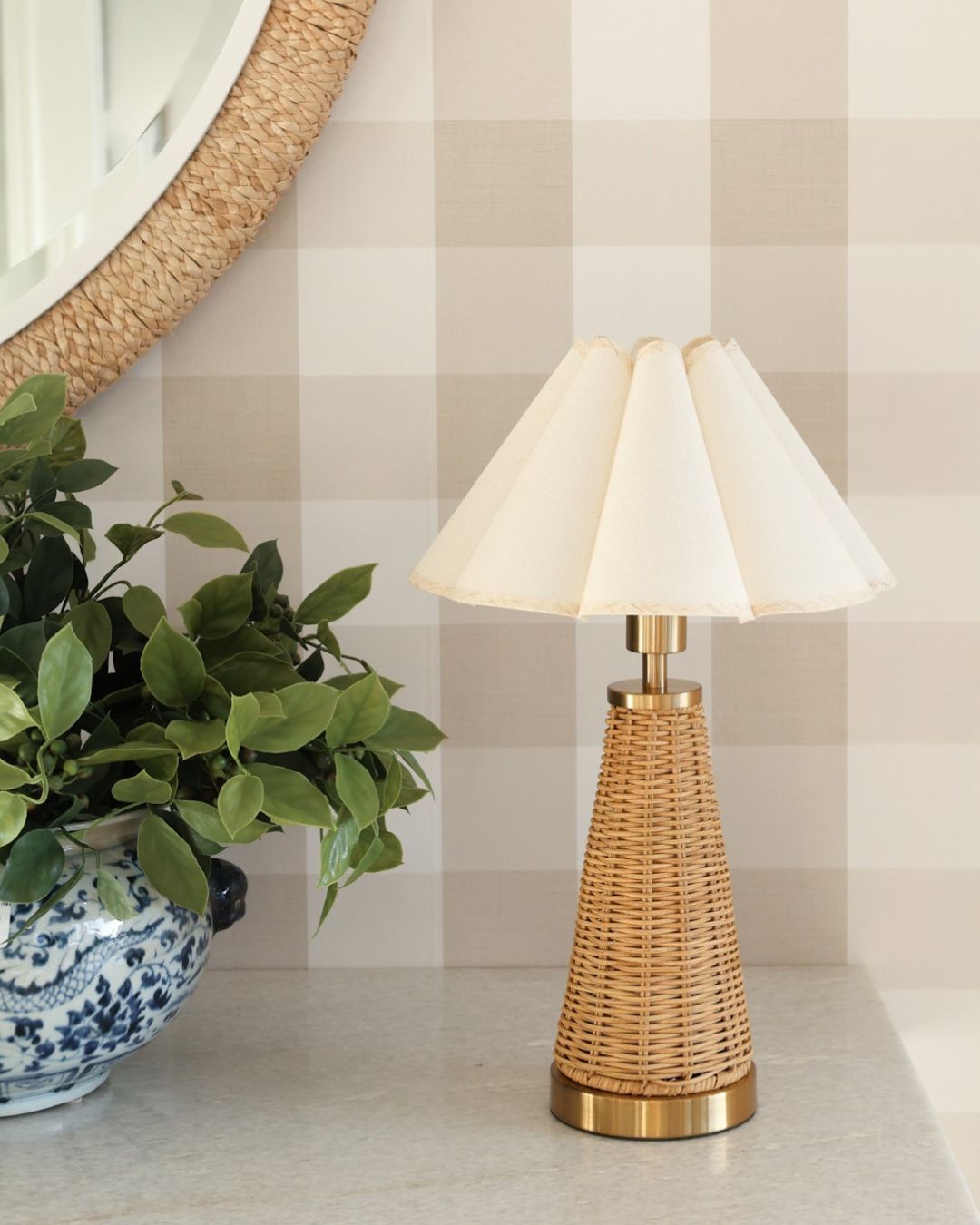 Margot Rattan Rechargeable Lamp