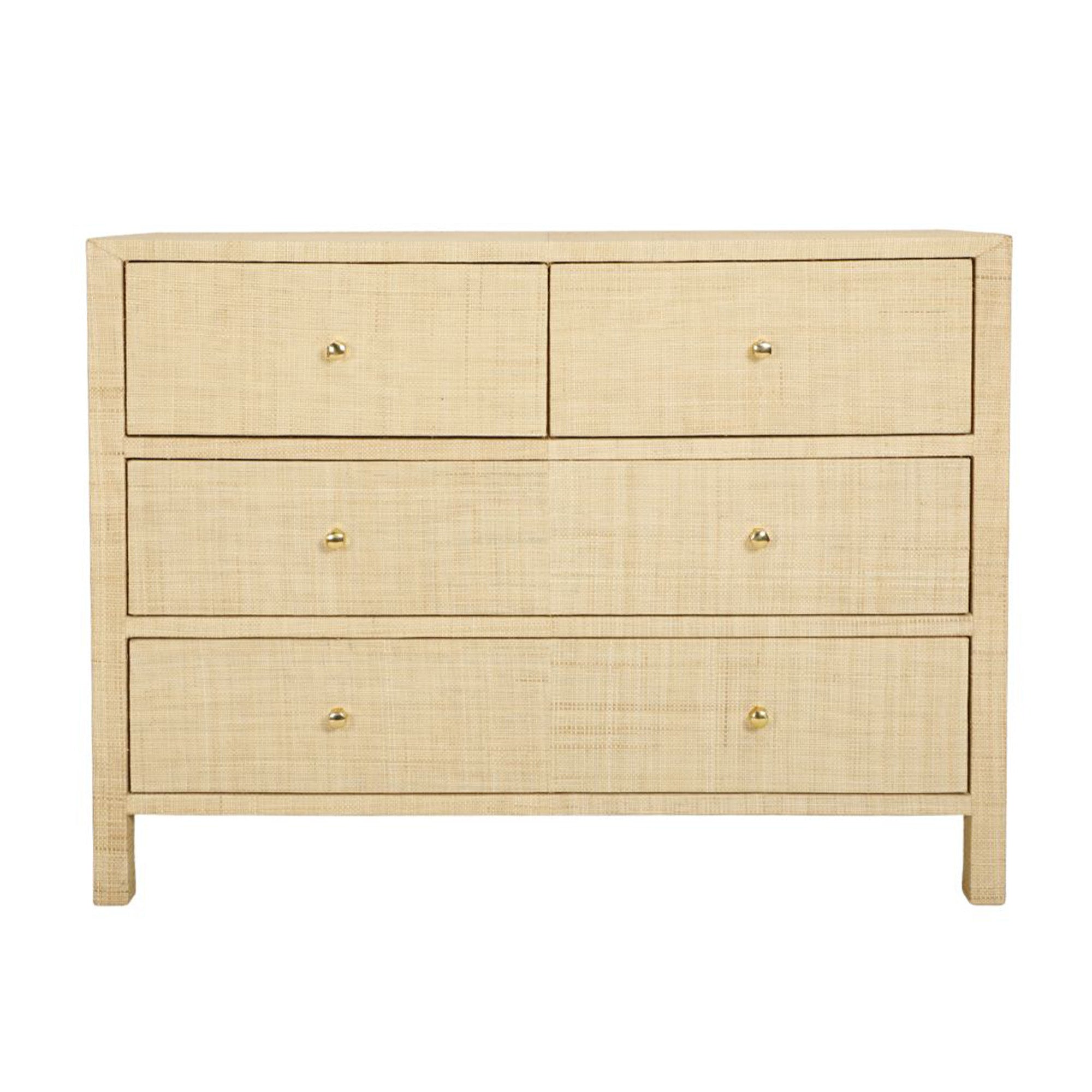 Natural Raffia Chest of Drawers