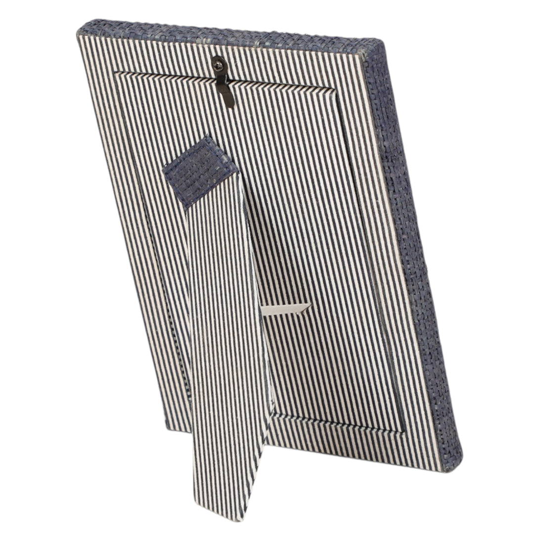 Blue Raffia Photo Frame