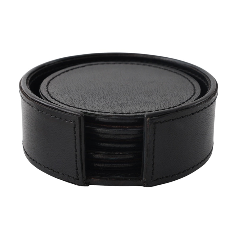 Navy Leather Coasters