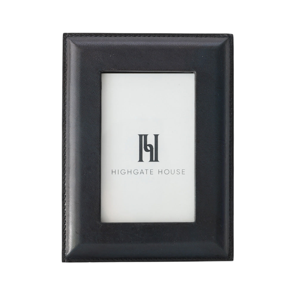 Navy Leather Photo Frame 4x6