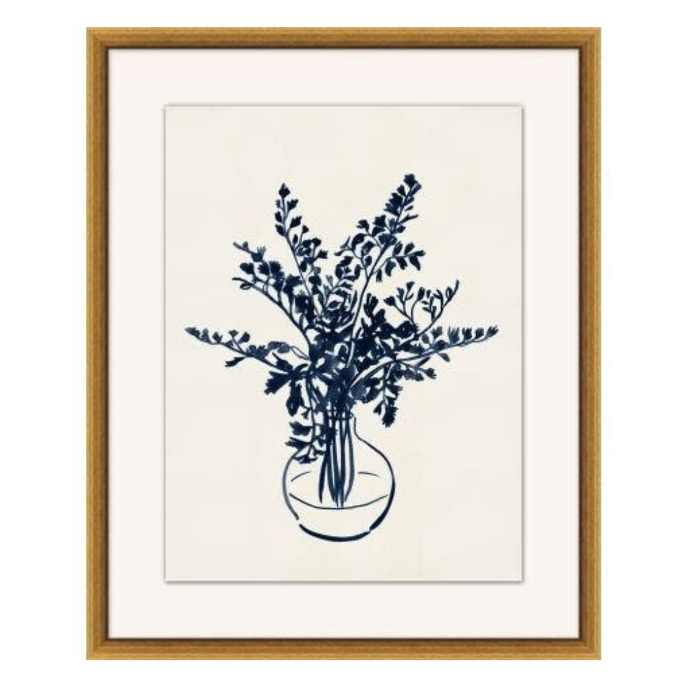 Navy Still Life Floral 2