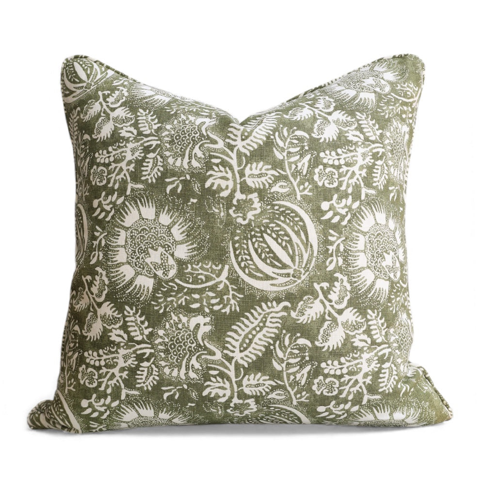Olive Pomegranate Print Cushion