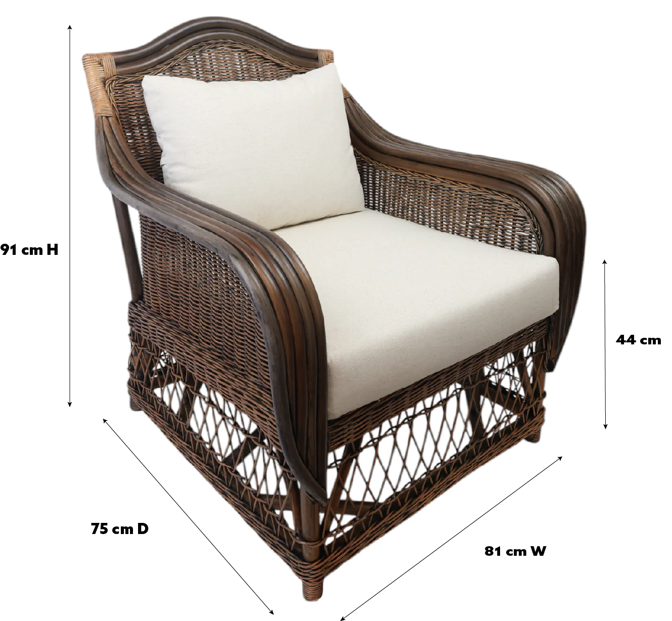 Palmetto Rattan Armchair