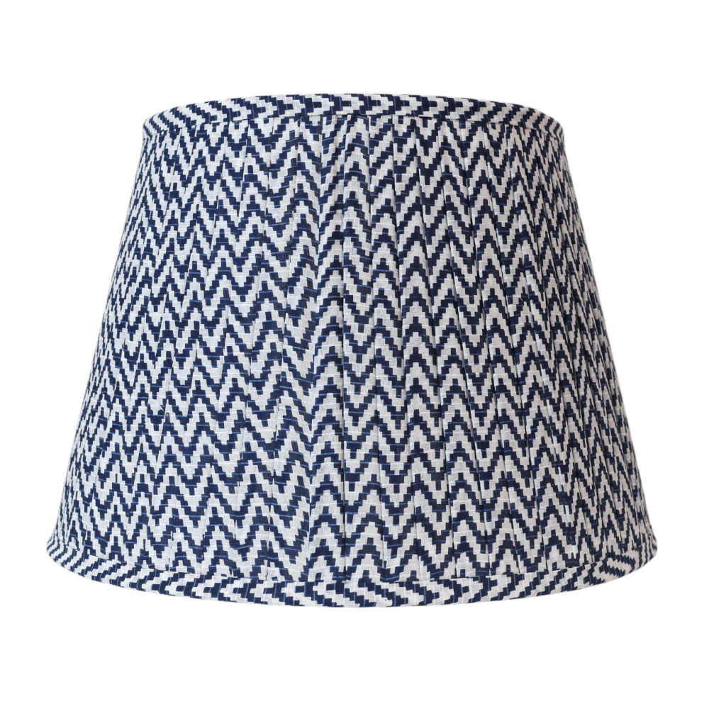 Navy Chevron Gathered Shade M