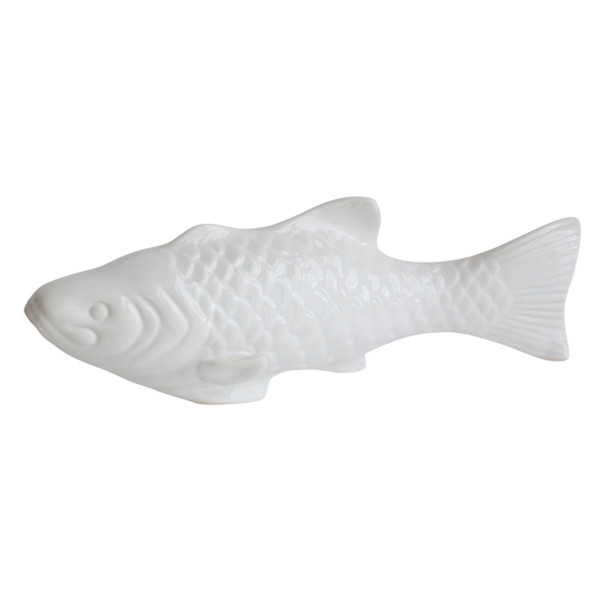 White Porcelain Fish Ornament