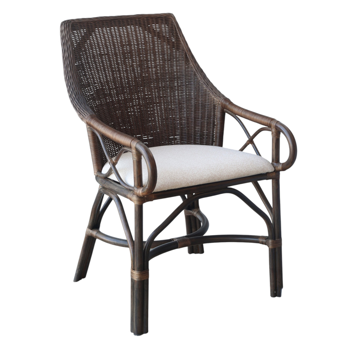 Raffles Dark Rattan Dining Chair