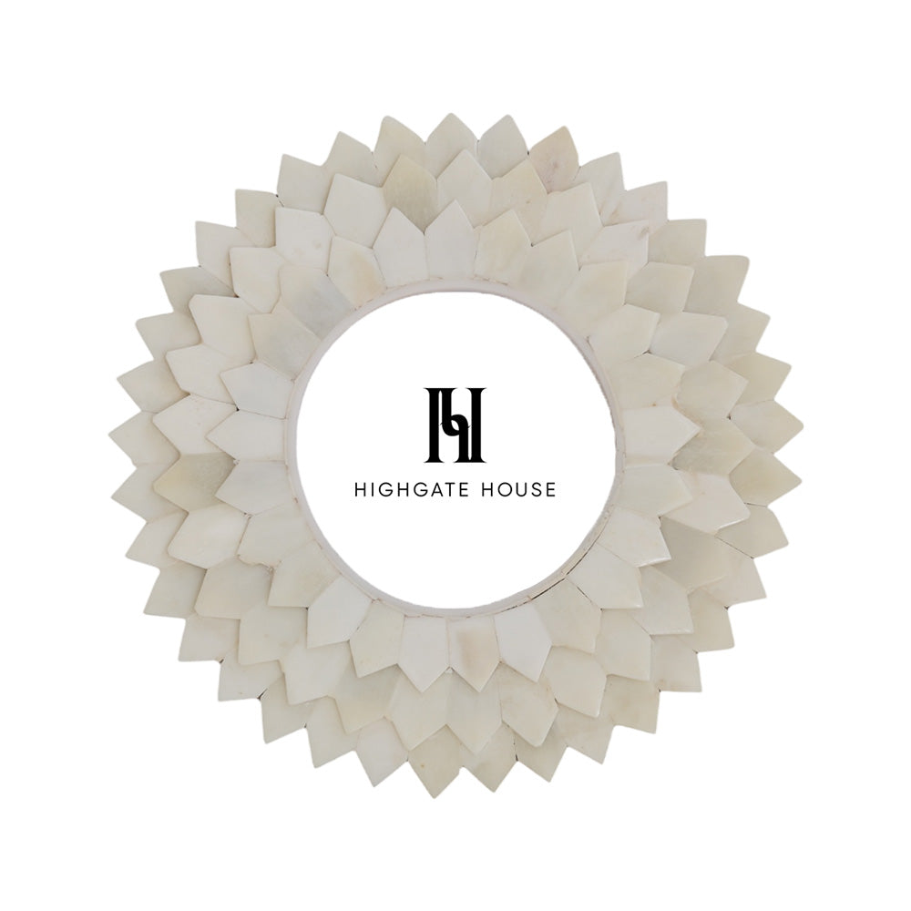 Round Sun Bone Photo Frame