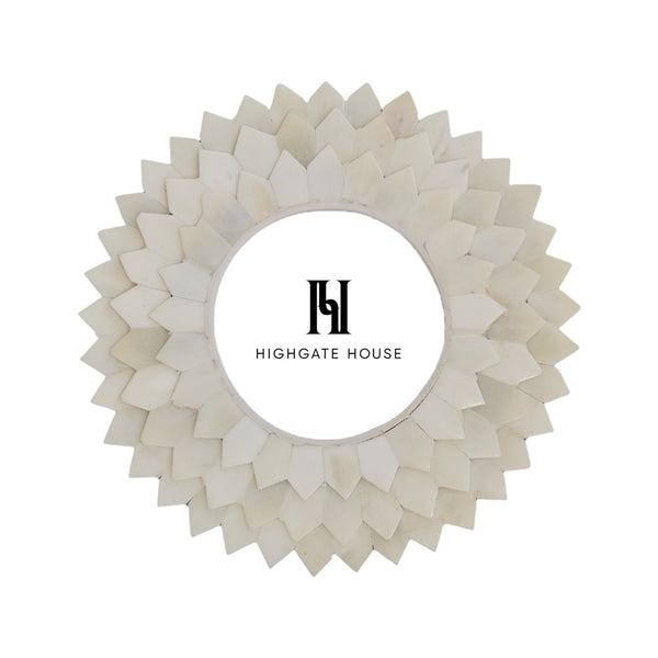 Round Sun Bone Photo Frame