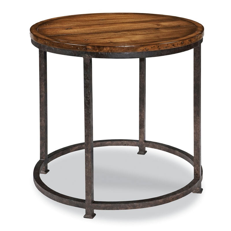 Dark Iron Base Side Table