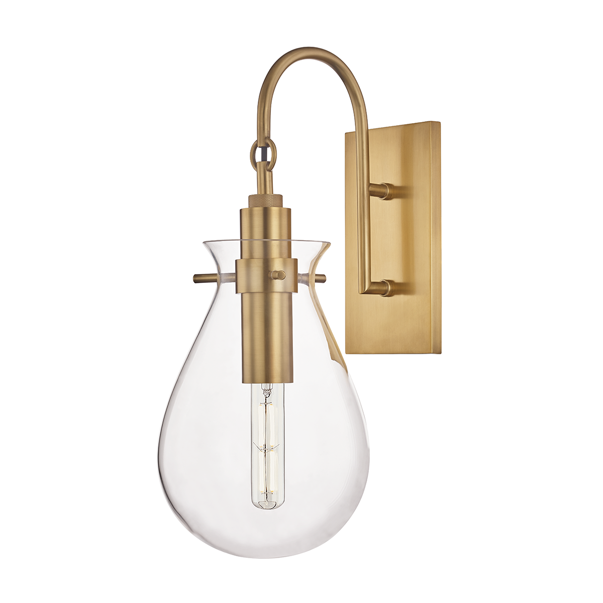 Ivy wall sconce-Aged Brass