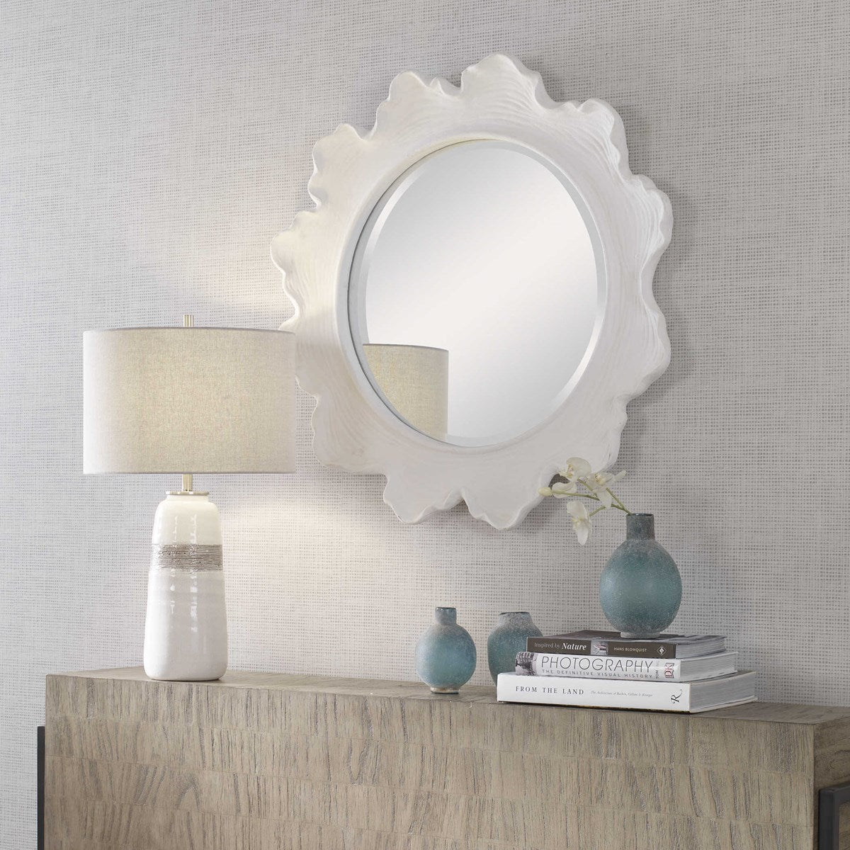 Sea Coral Round Mirror